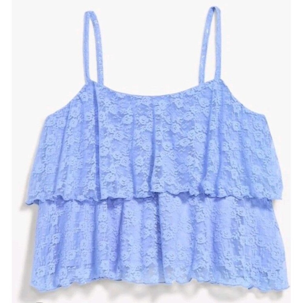 NWT Women's Old Navy Sleeveless Tiered Lace Ruffle Top Size XXL (20)